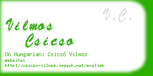 vilmos csicso business card